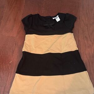 Janie and Jack Black and Tan Striped Dress